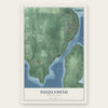 Suquamish, Washington map print, the full design