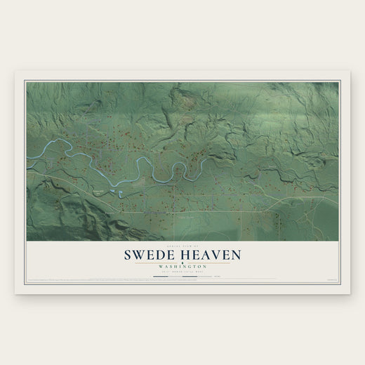 Swede Heaven, Washington map print, the full design