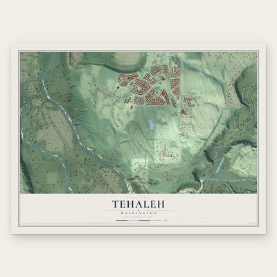 Tehaleh, Washington map print, the full design