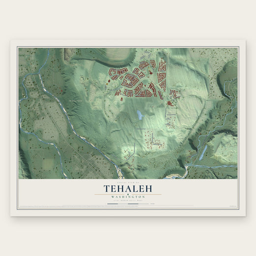 Tehaleh, Washington map print, the full design