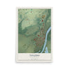 Map of Toledo, Washington, 12 x 18 inch unframed archival matte print