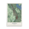 Map of Tukwila, Washington, 12 x 18 inch unframed archival matte print