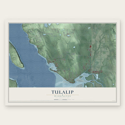 Tulalip, Washington map print, the full design