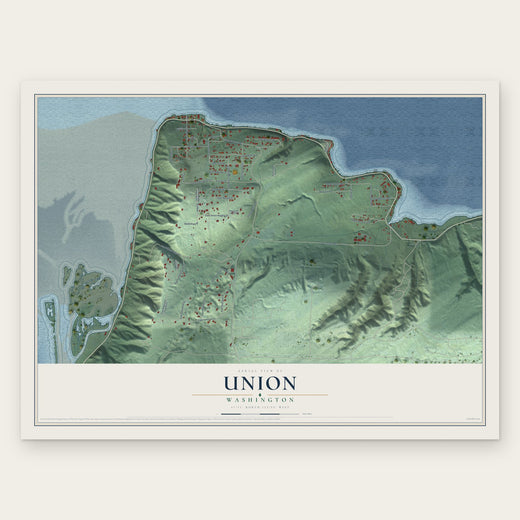 Union, Washington map print, the full design