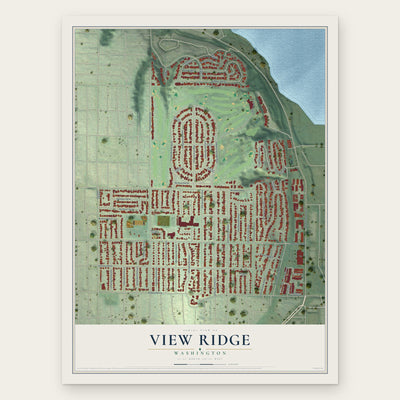 View Ridge, Washington map print, the full design