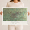 Map of Walla Walla, Washington, 12 x 18 inch unframed archival matte print