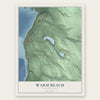 Warm Beach, Washington map print, the full design