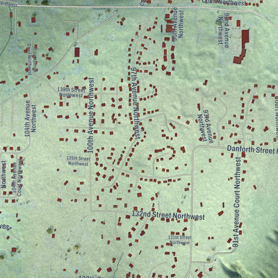 Close-up of the map of Wauna, Washington print showing street and building detail
