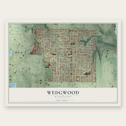 Wedgwood, Washington map print, the full design