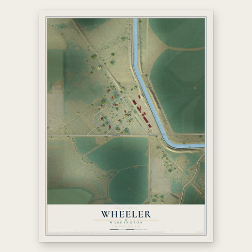 Wheeler, Washington map print, the full design