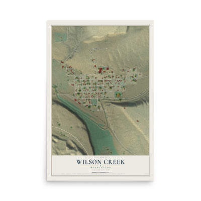 Map of Wilson Creek, Washington, 12 x 18 inch unframed archival matte print