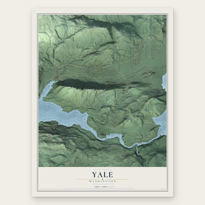 Yale, Washington map print, the full design