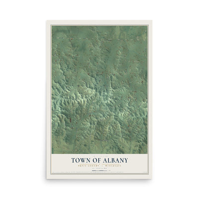 Map of the Town of Albany, Pepin County, Wisconsin, 12 x 18 inch unframed archival matte print