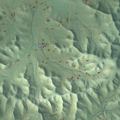 Second close-up of the map of the Town of Albany, Pepin County, Wisconsin print showing more streets and buildings