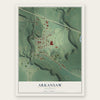 Arkansaw, Wisconsin map print, the full design