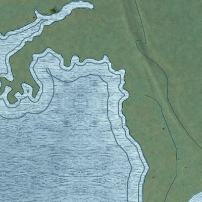 Second close-up of the map of Bay City, Wisconsin print showing more streets and buildings