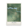 Map of Big Falls, Waupaca County, Wisconsin, 12 x 18 inch unframed archival matte print