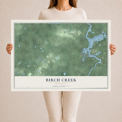 Map of Birch Creek, Wisconsin, 24 x 36 inch unframed archival matte print