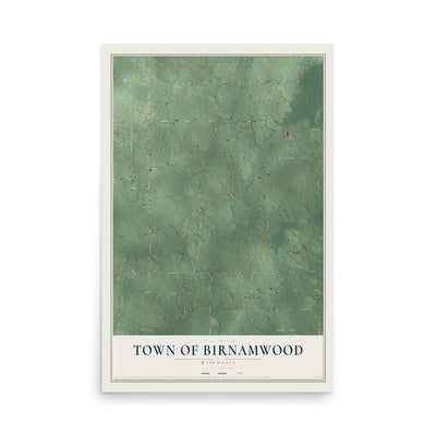 Map of the Town of Birnamwood, Wisconsin, 12 x 18 inch unframed archival matte print