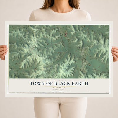Map of the Town of Black Earth, Wisconsin, 18 x 24 inch unframed archival matte print