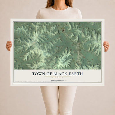 Map of the Town of Black Earth, Wisconsin, 24 x 36 inch unframed archival matte print