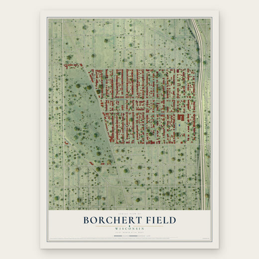 Borchert Field, Wisconsin map print, the full design