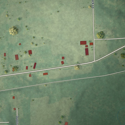 Second close-up of the map of Bowler, Wisconsin print showing more streets and buildings