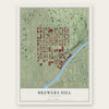 Brewers Hill, Wisconsin map print, the full design
