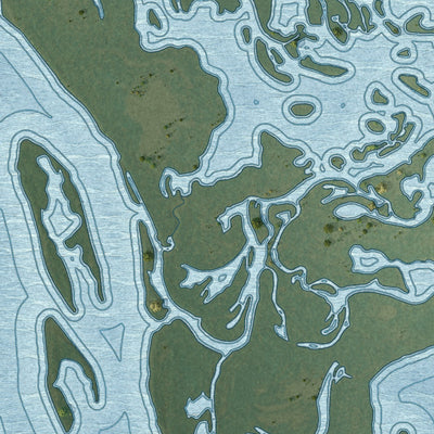 Close-up of the map of Brice Prairie, Wisconsin print showing street and building detail