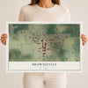 Map of Brownsville, Wisconsin, 12 x 18 inch unframed archival matte print