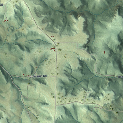 Close-up of the map of Castle Rock, Wisconsin print showing street and building detail