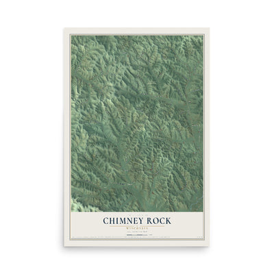 Map of Chimney Rock, Wisconsin, 12 x 18 inch unframed archival matte print