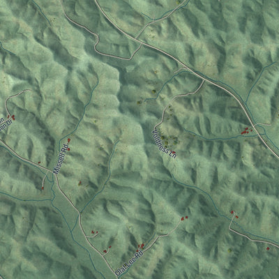 Second close-up of the map of Chimney Rock, Wisconsin print showing more streets and buildings