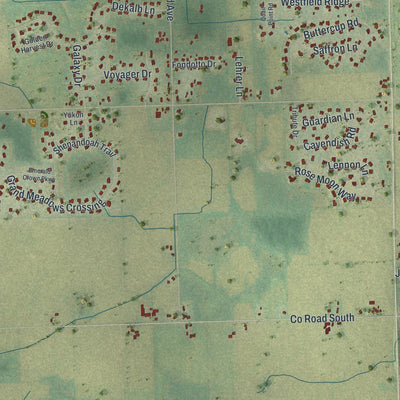 Close-up of the map of the Town of Clayton, Winnebago County, Wisconsin print showing street and building detail