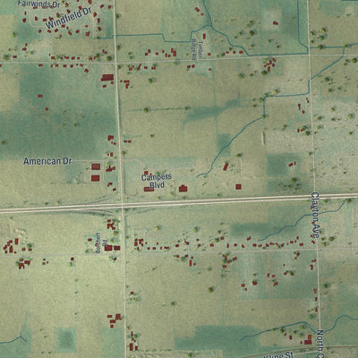 Second close-up of the map of the Town of Clayton, Winnebago County, Wisconsin print showing more streets and buildings