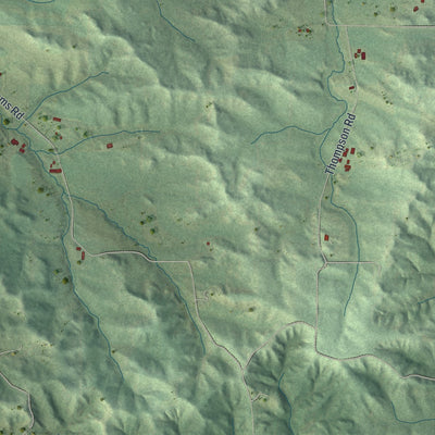 Second close-up of the map of Clear Creek, Wisconsin print showing more streets and buildings