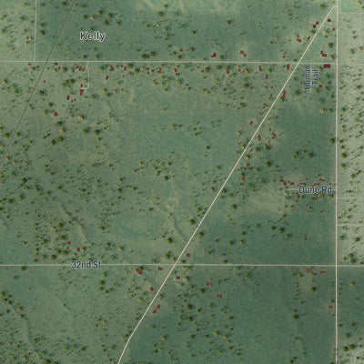 Second close-up of the map of Clearfield, Wisconsin print showing more streets and buildings