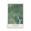 Map of Cleveland, Taylor County, Wisconsin, 12 x 18 inch unframed archival matte print