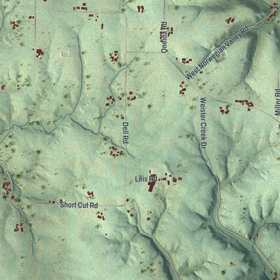 Close-up of the map of the Town of Clinton, Vernon County, Wisconsin print showing street and building detail