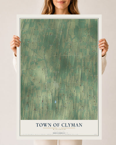 Map of the Town of Clyman, Wisconsin, 24 x 36 inch unframed archival matte print