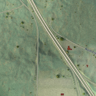 Second close-up of the map of Coloma, Wisconsin print showing more streets and buildings