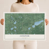Map of Conover, Wisconsin, 12 x 18 inch unframed archival matte print