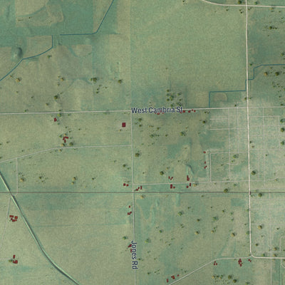 Second close-up of the map of Courtland, Wisconsin print showing more streets and buildings