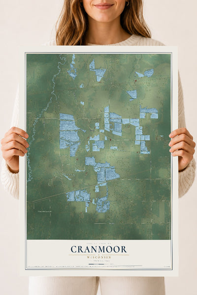 Map of Cranmoor, Wisconsin, 18 x 24 inch unframed archival matte print