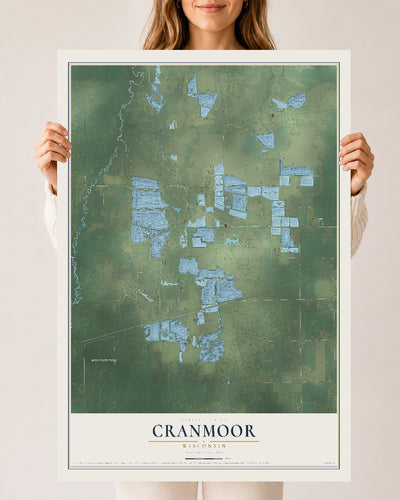 Map of Cranmoor, Wisconsin, 24 x 36 inch unframed archival matte print