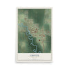 Map of Crivitz, Wisconsin, 12 x 18 inch unframed archival matte print