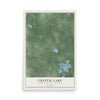 Map of Crystal Lake, Marquette County, Wisconsin, 12 x 18 inch unframed archival matte print