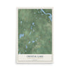 Map of Crystal Lake, Barron County, Wisconsin, 12 x 18 inch unframed archival matte print