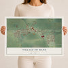 Map of Dane, Wisconsin, 12 x 18 inch unframed archival matte print