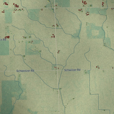 Second close-up of the map of Deer Creek, Outagamie County, Wisconsin print showing more streets and buildings